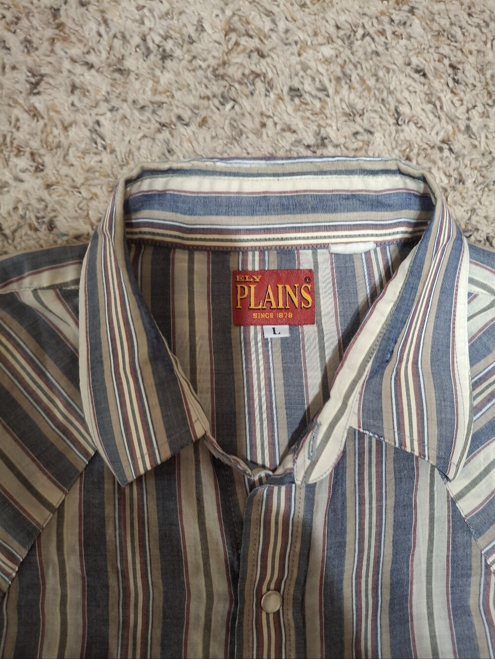 ELY PLAINS Men's Western Pearl Snap Short Sleeve Shirt